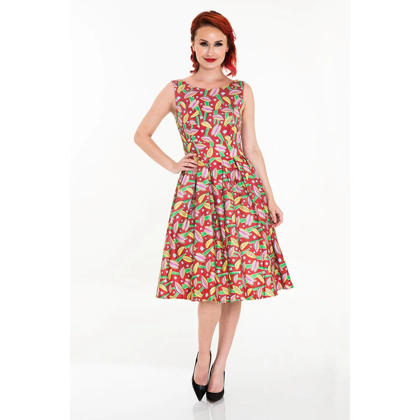 Miss Lulo Lily Dress in Venus Fly Trap Print