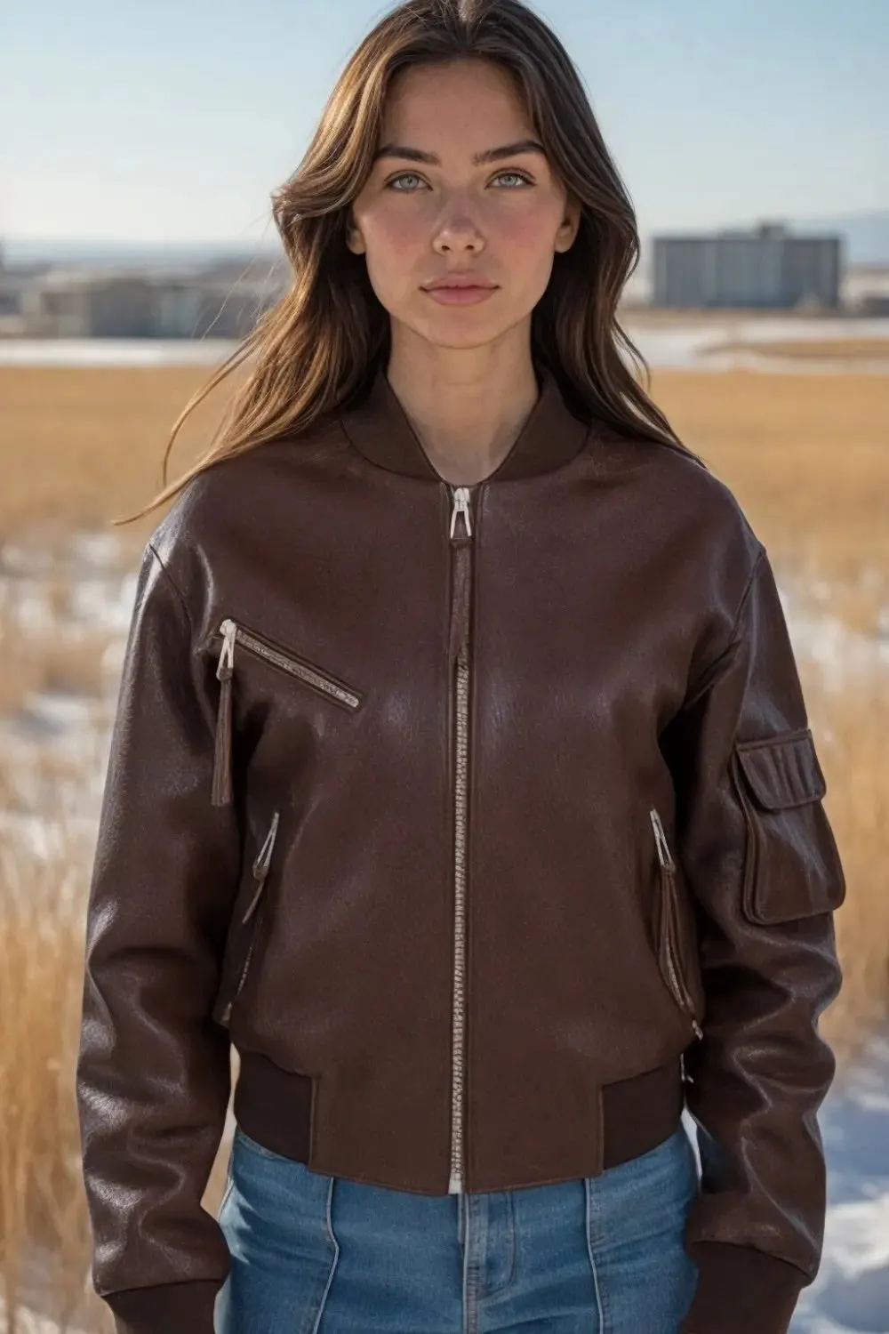 Noemi Leather B-3 Bomber