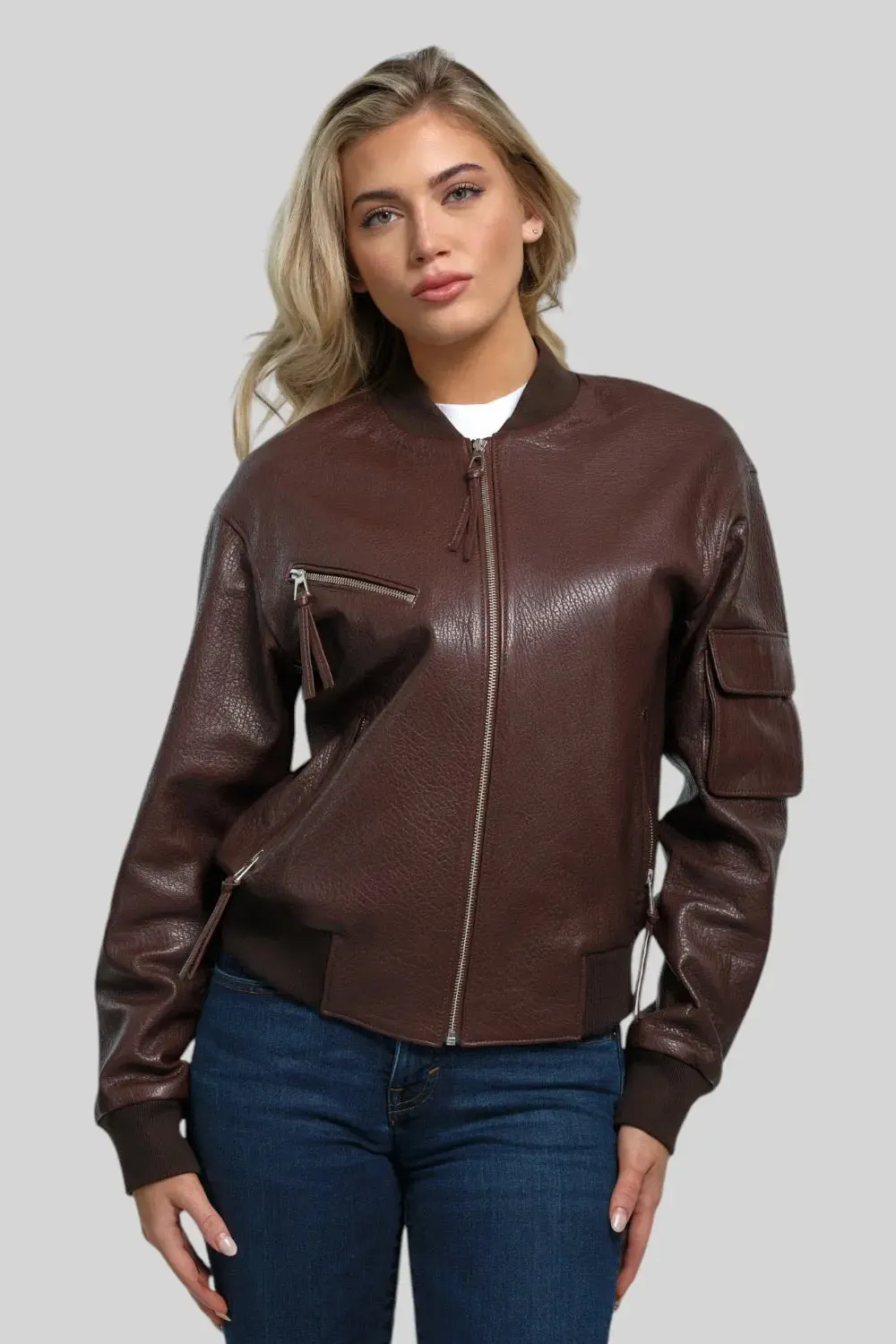 Noemi Leather B-3 Bomber