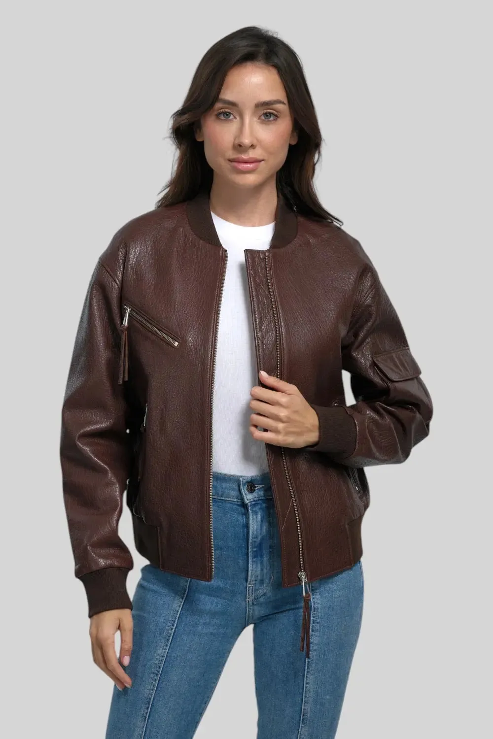 Noemi Leather B-3 Bomber