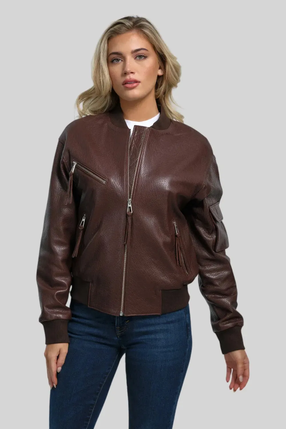 Noemi Leather B-3 Bomber