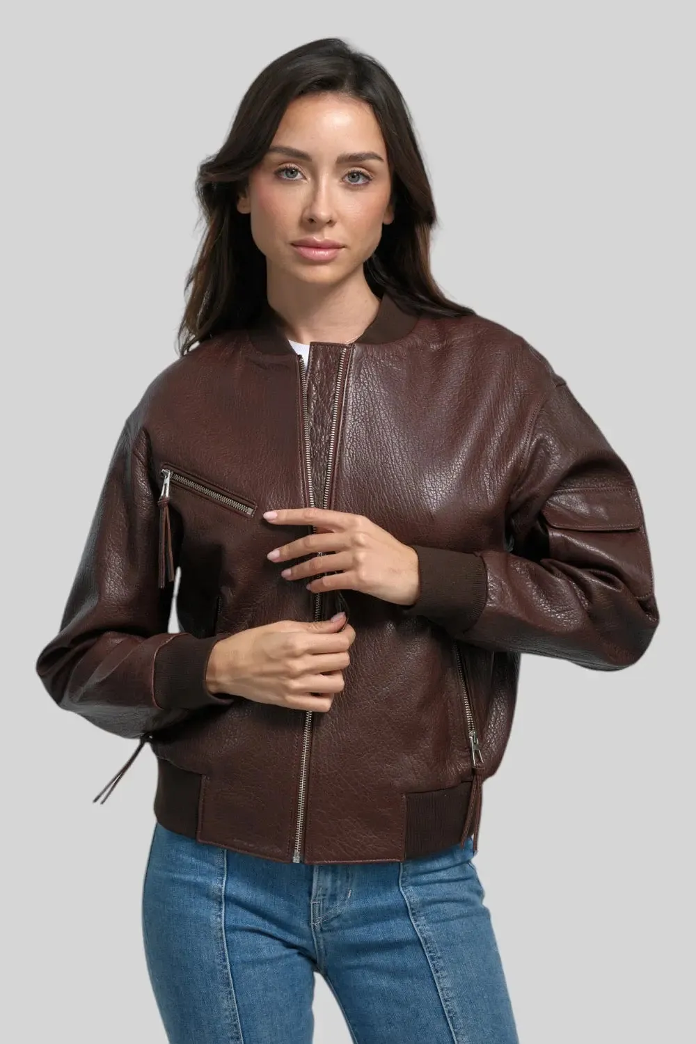 Noemi Leather B-3 Bomber