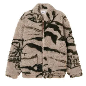 OBEY MUSHROOM SHERPA JACKET // SILVER GREY MULTI