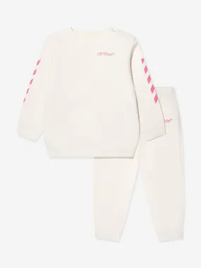 Off-White Baby Girls Bookish Diag Tracksuit in Ivory