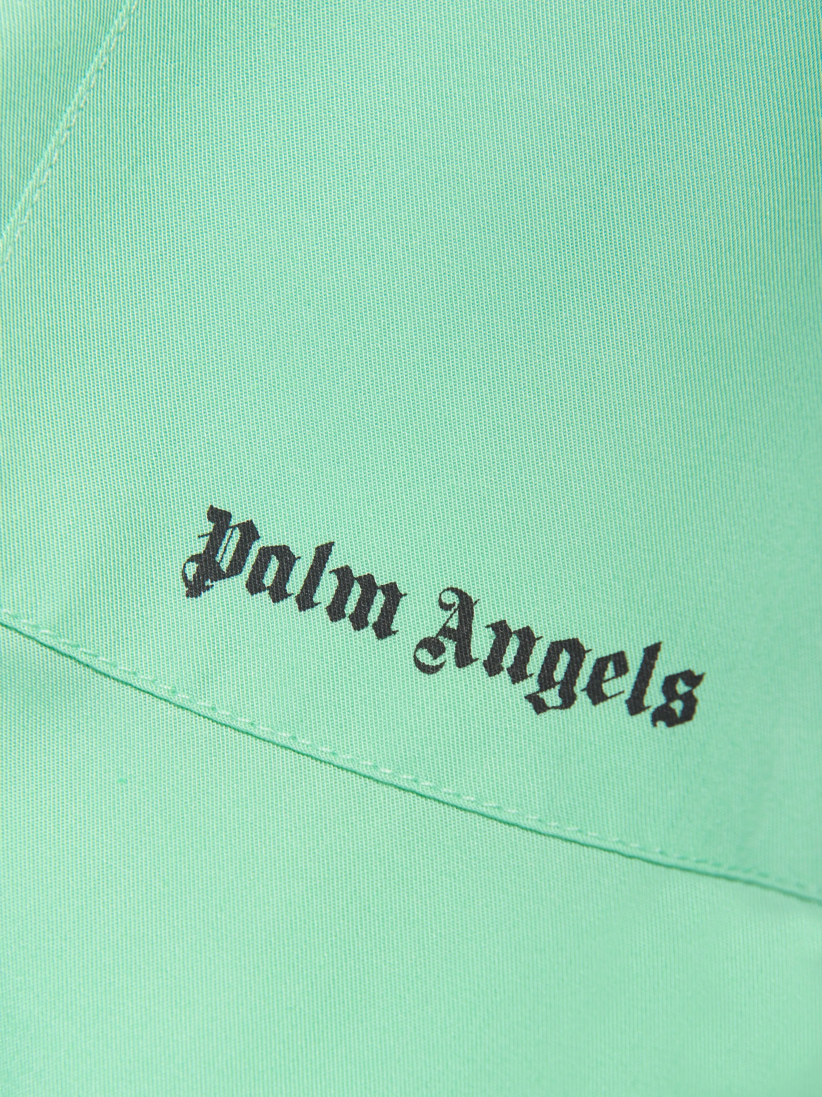 Palm Angels Boys Track Travel Pants in Green