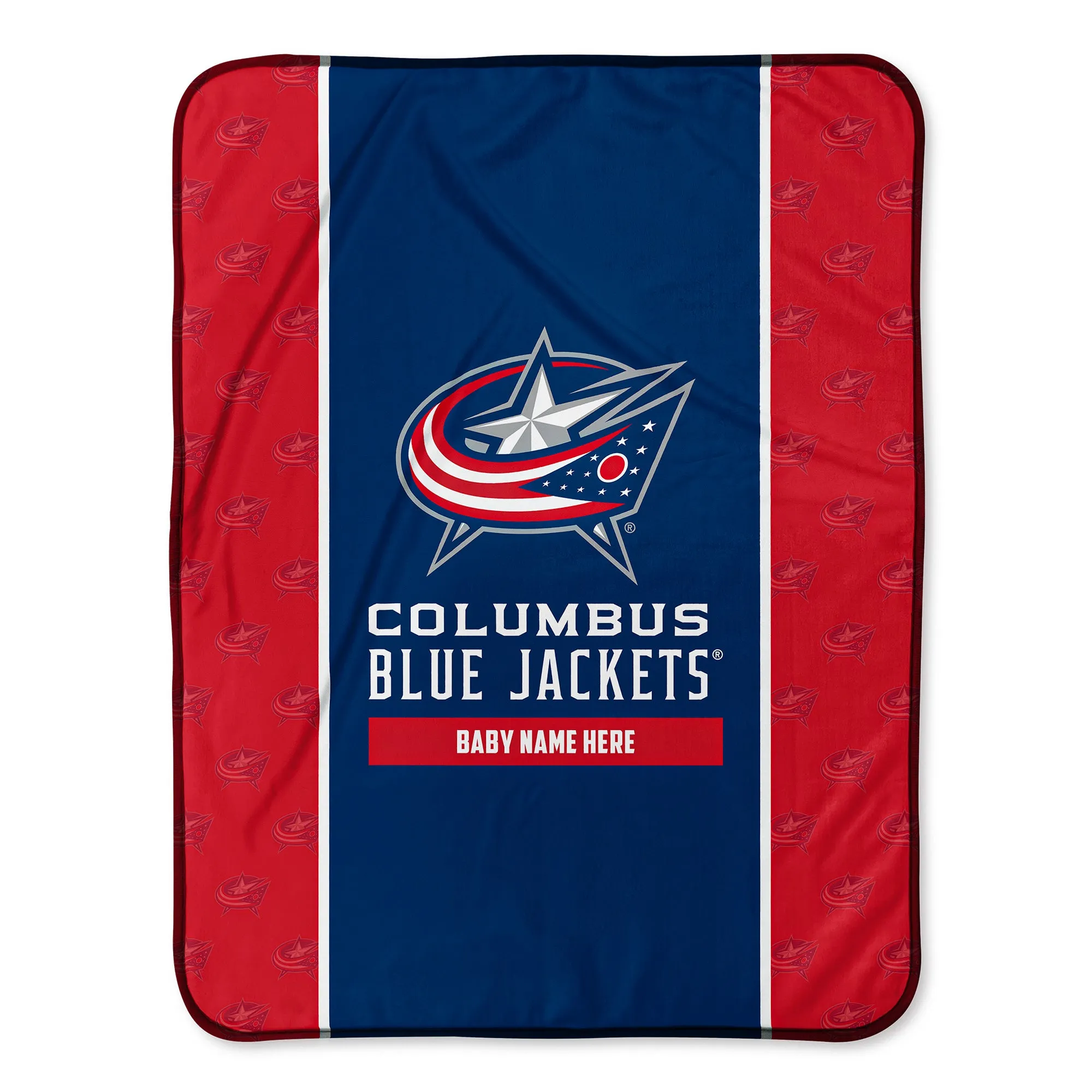 Personalized Columbus Blue Jackets Icon Baby Pixel Fleece Blanket