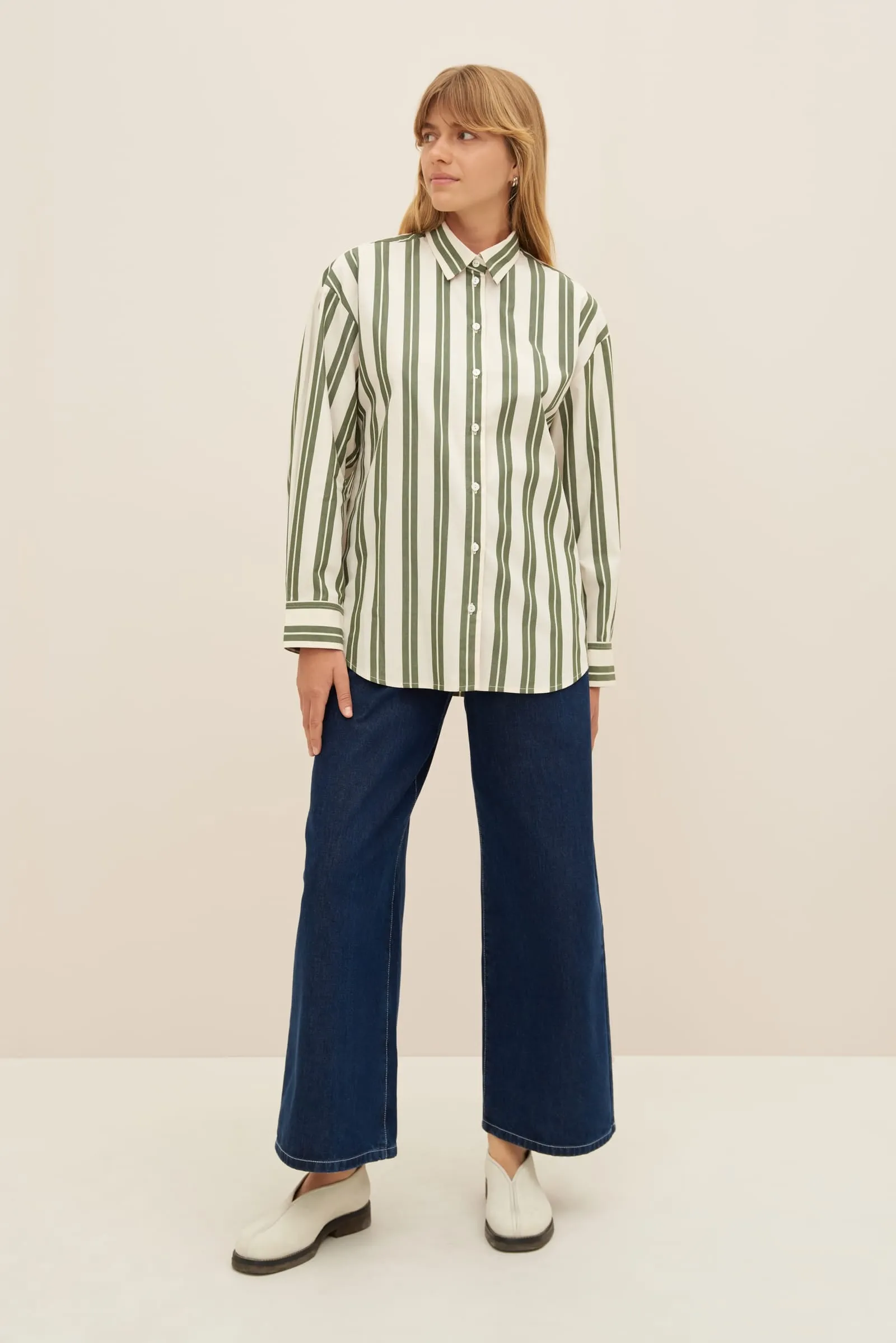 PETRA SHIRT (Forest Stripe)