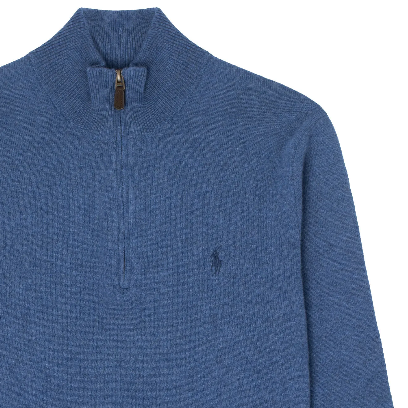 Polo Ralph Lauren Wool Half Zip Pullover Twilight Blue Heather