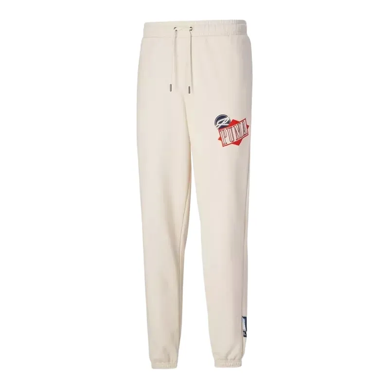 PUMA Men's Now And Then Graphic Logo Sweatpants