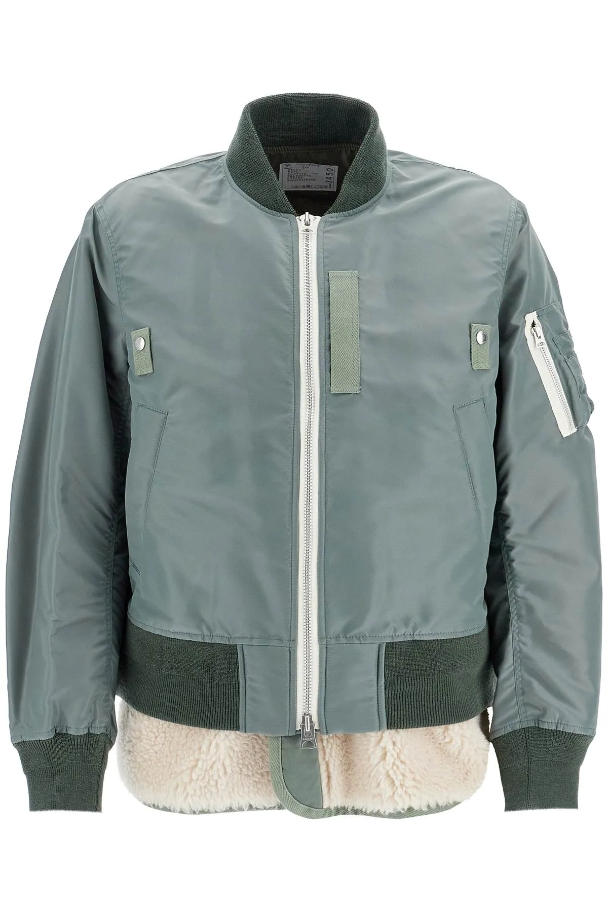 SACAI layered hybrid bomber jacket