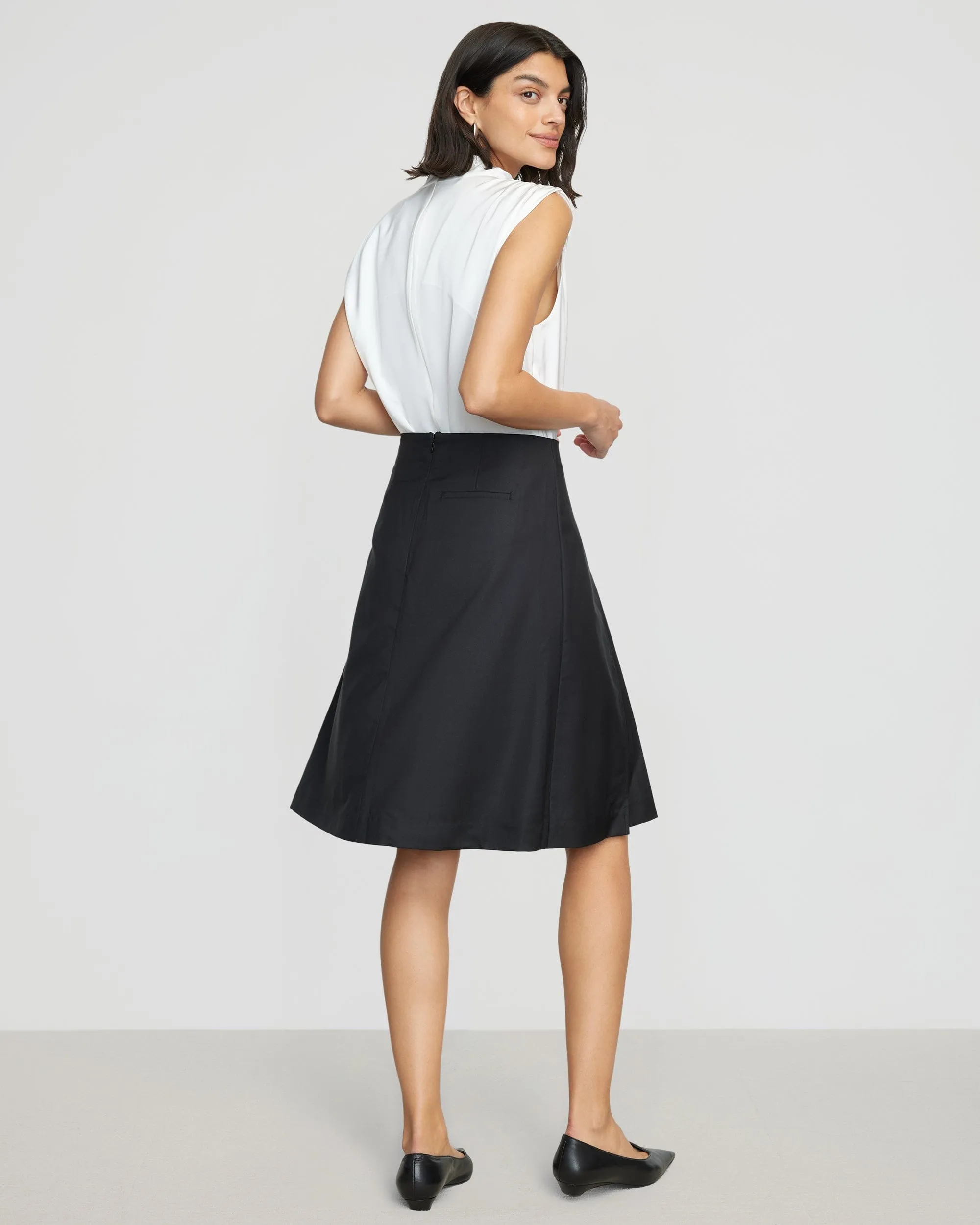 Samira Belted Pleated Skirt