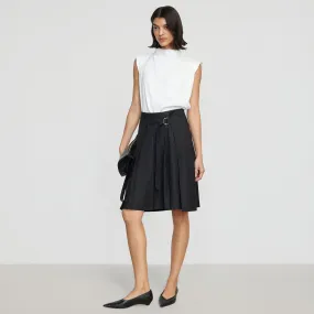 Samira Belted Pleated Skirt