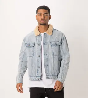 Sherpa Denim Jacket Arctic Wash - Sale