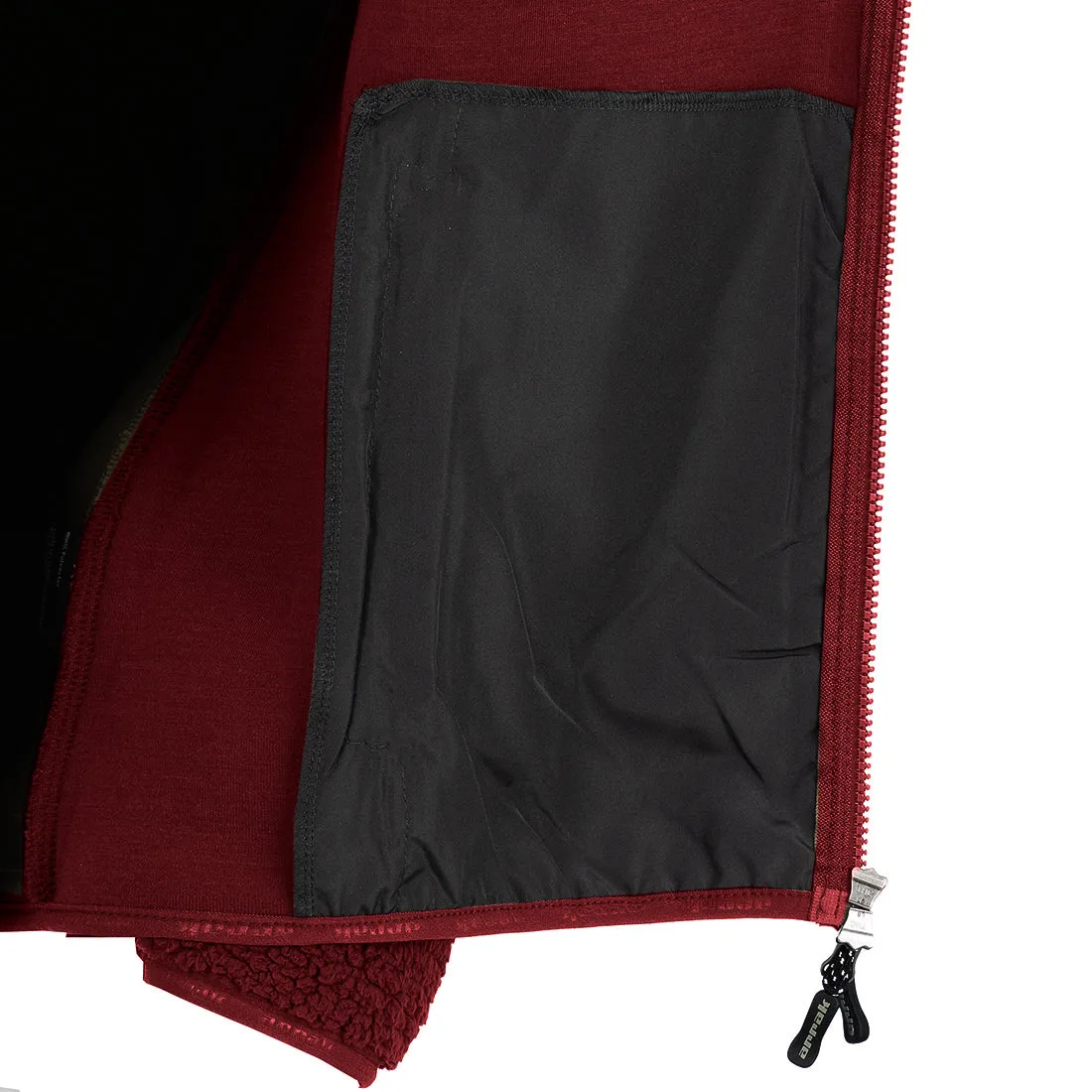 Sherpa Fleece Jacket for Men (Dark Red)