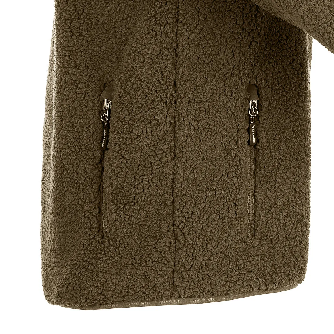 Sherpa Fleece Jacket for Women (Olive)