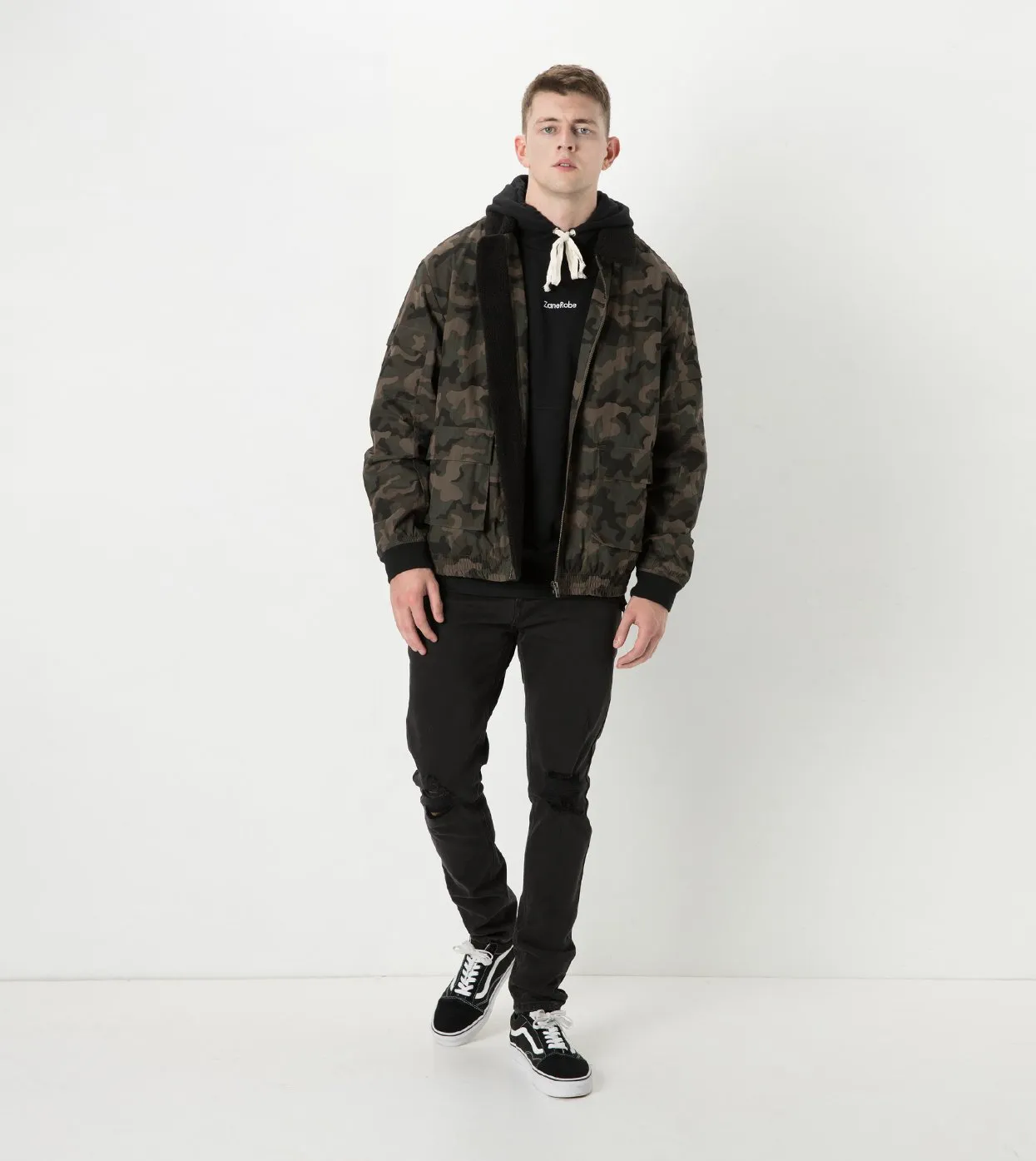 Sherpa Jacket Dark Camo - Sale