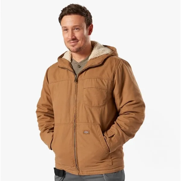 SHERPA LINED Mens Jacket Rinsed Brown Duck