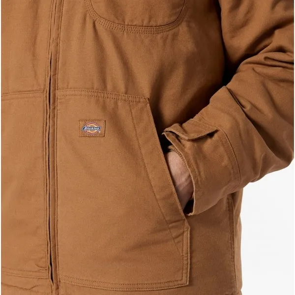 SHERPA LINED Mens Jacket Rinsed Brown Duck