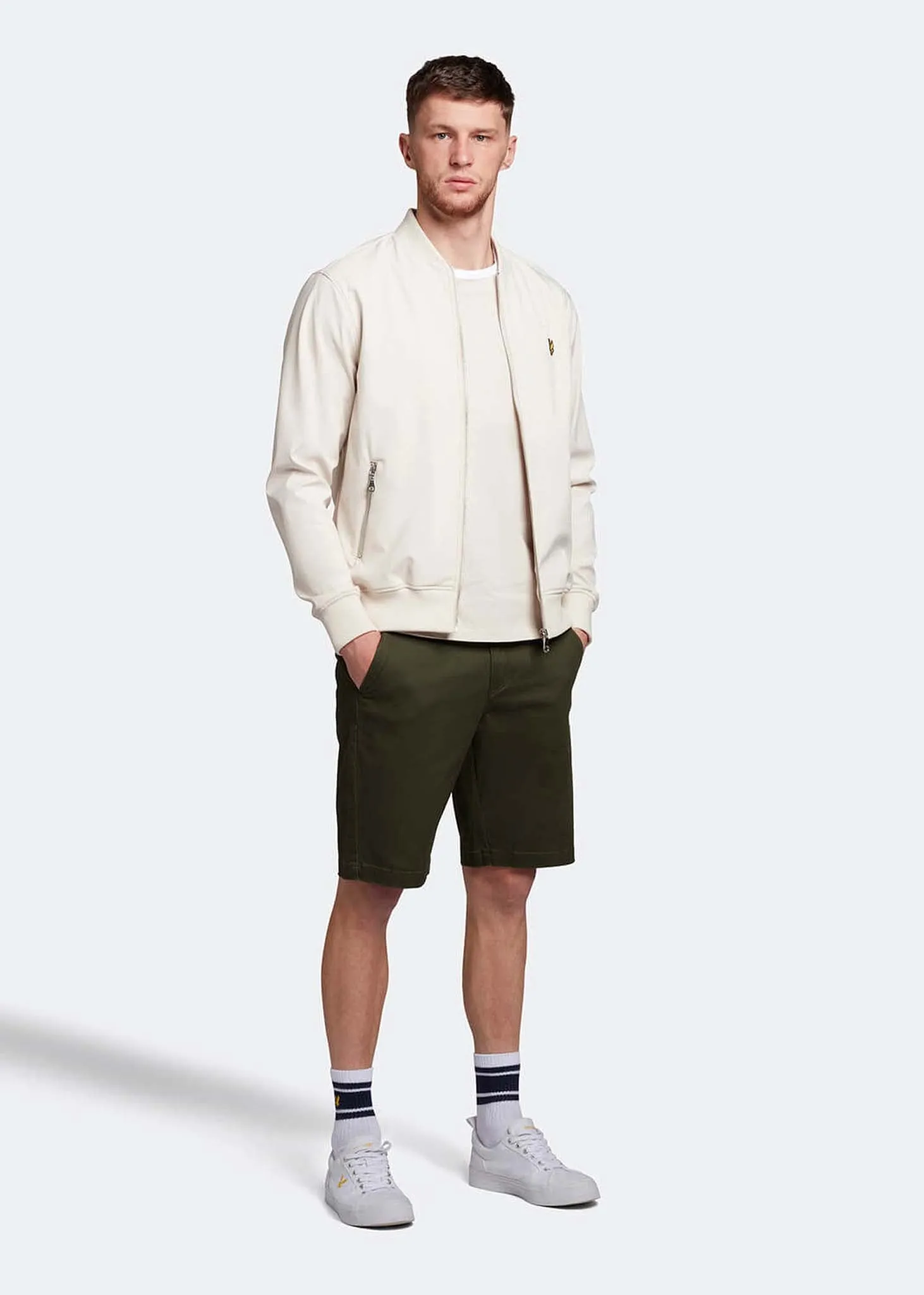 Softshell bomber jacket - light mist