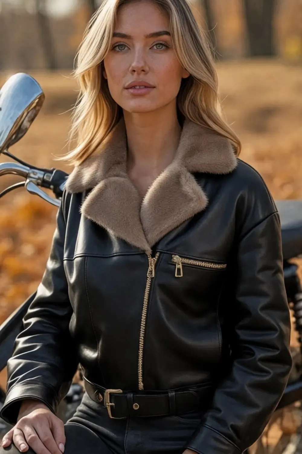 Sophie Classic Leather Bomber