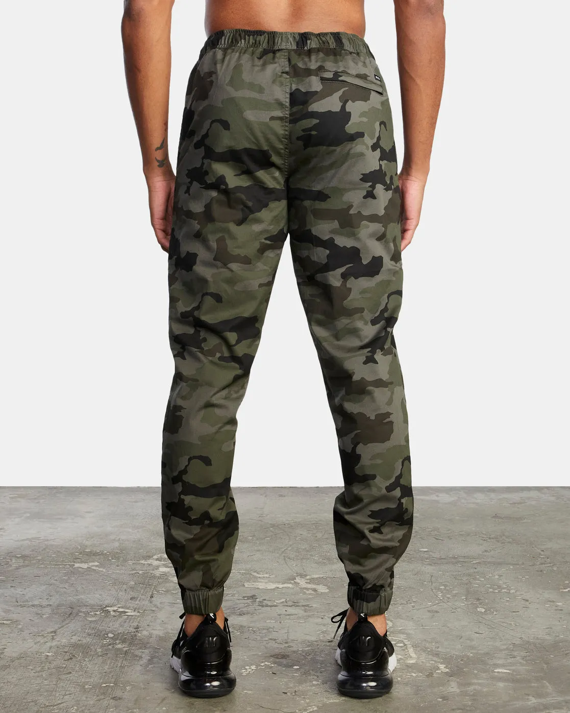 Spectrum Cuffed Track Pants - Green Camo Iii