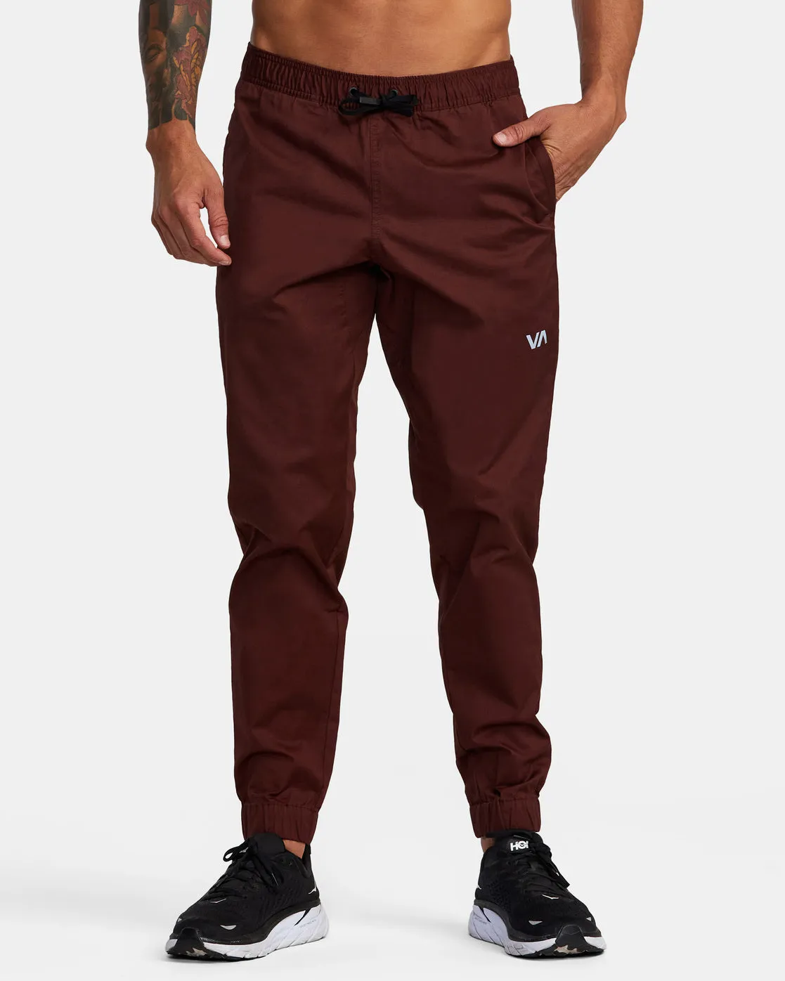 Spectrum Cuffed Track Pants - Mahogany