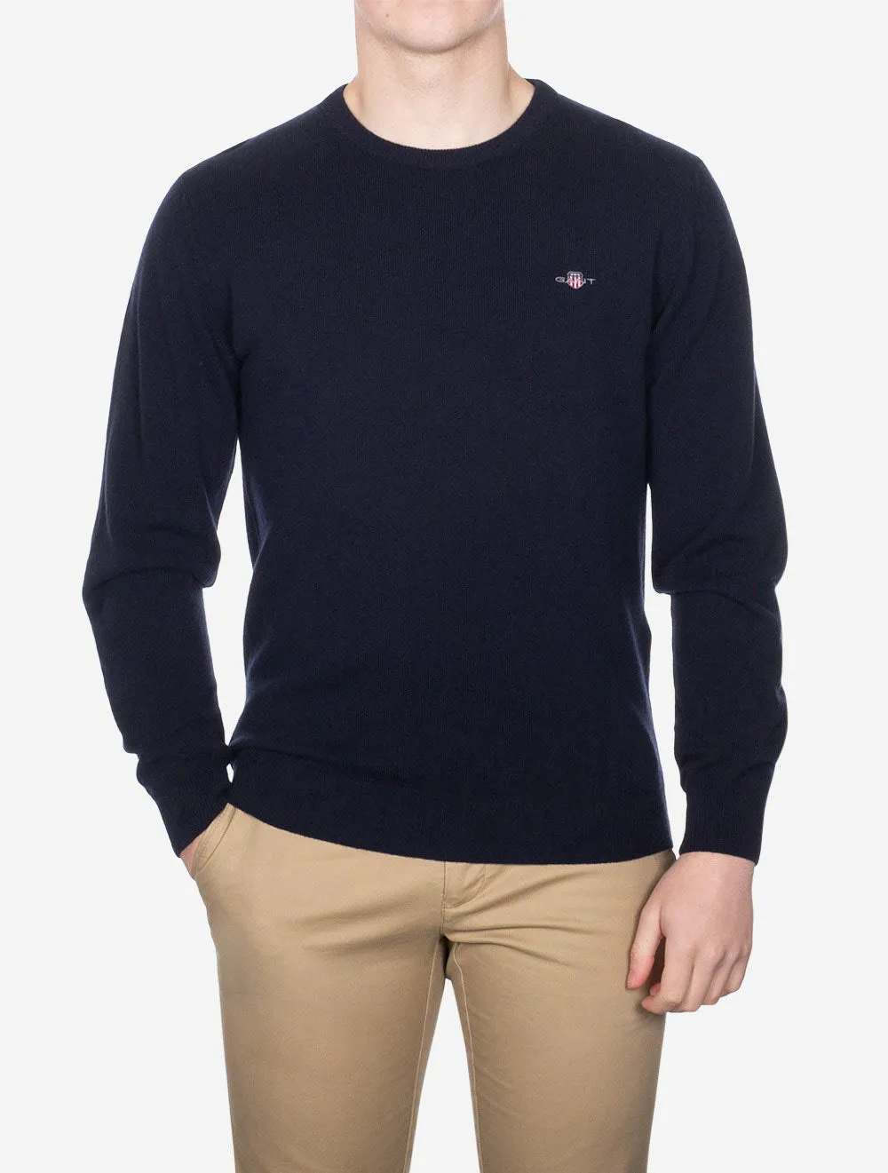 Superfine Lambswool Crew Neck Marine