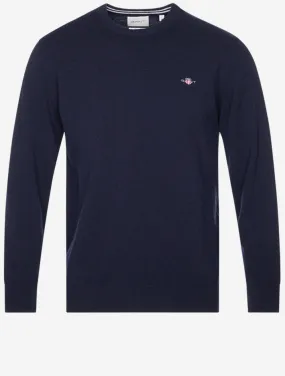 Superfine Lambswool Crew Neck Marine