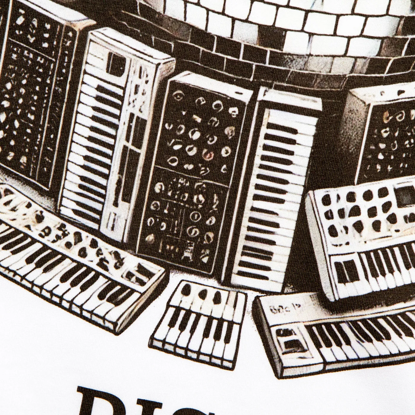 Synthesizer Disco Labs NYC Front Print - Tshirt - White