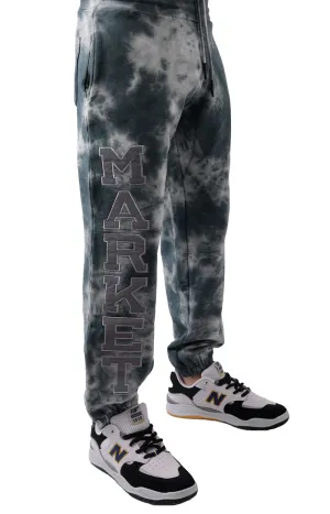 Tie-Dye Pocket Arc Sweatpants - Smoke Clouds