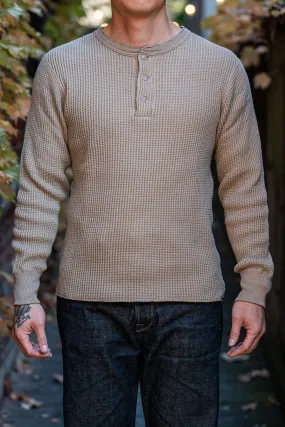 UES Big Waffle Henley - Beige