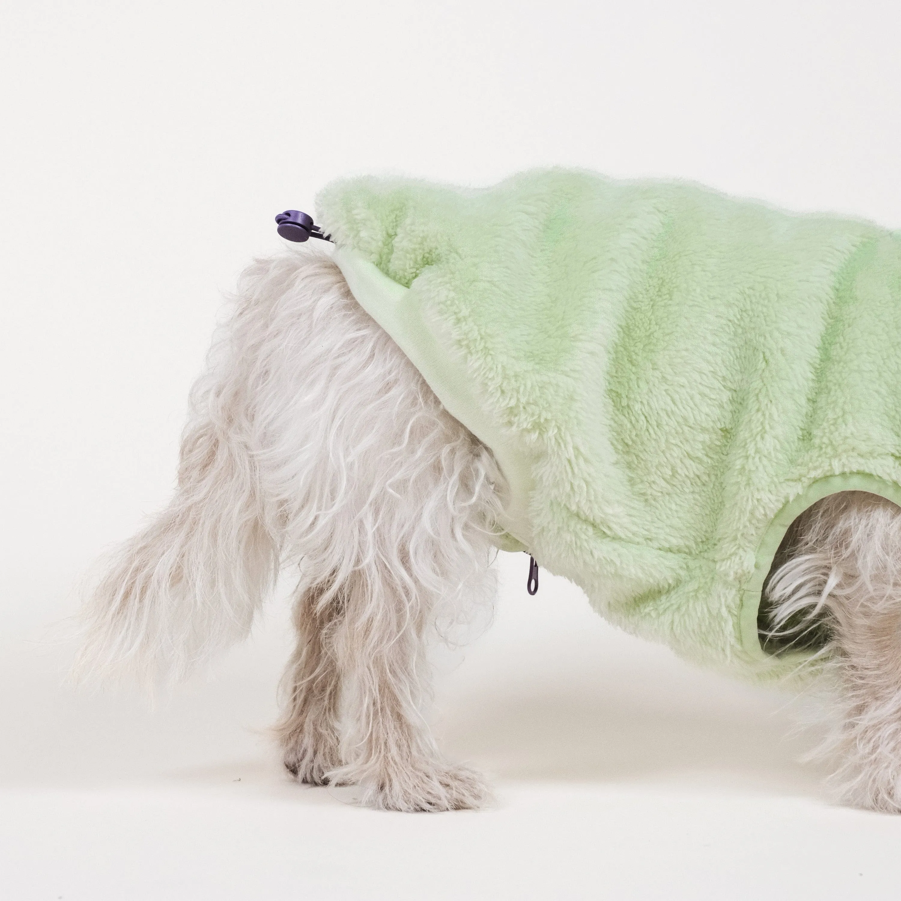 Vegan Sherpa Fleece Dog Vest | Lime