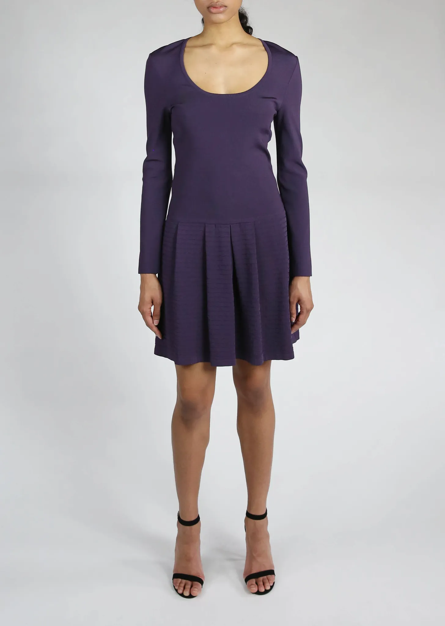 Villette - Scoop Neck Dress with Pleated Skirt