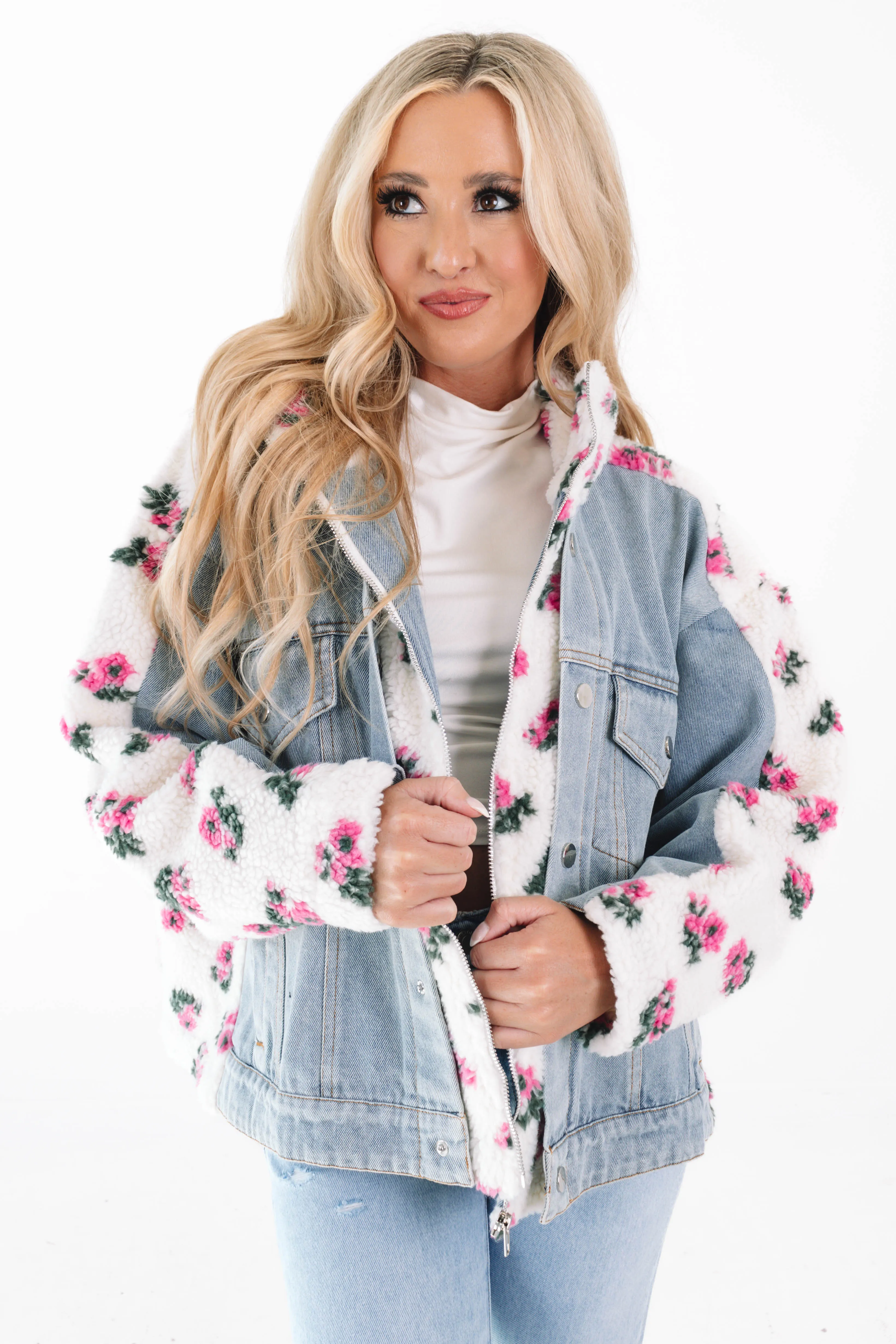 Winter Vacations Denim Jacket - Off White