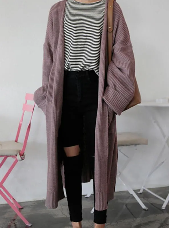 Women Long Cardigan Ladies Long Knit Sweater