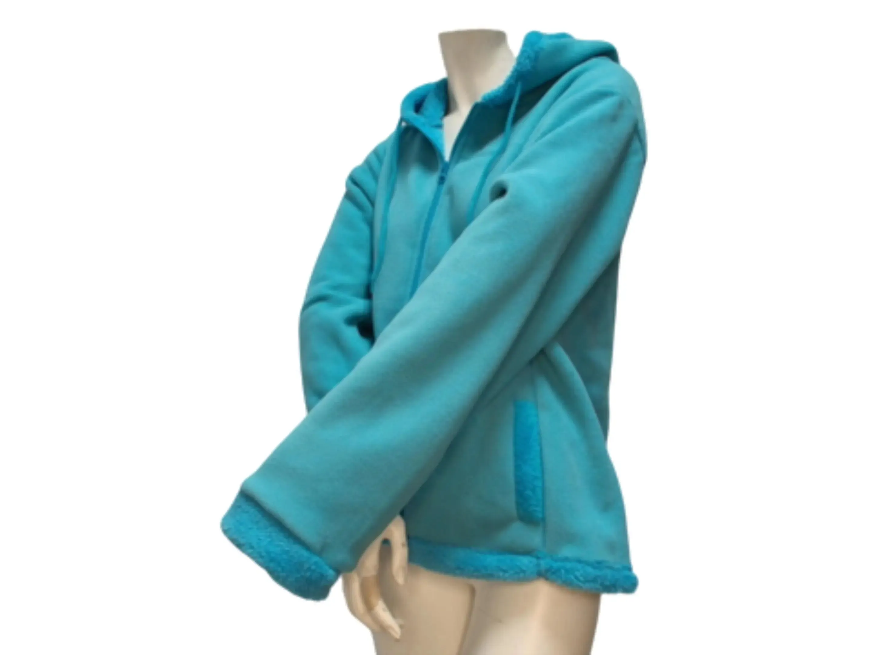 Women's Sherpa-Lined Fleece Hooded Jacket - TruFit