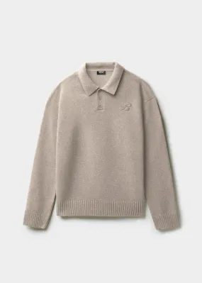 Wool Knitted Polo Sweater