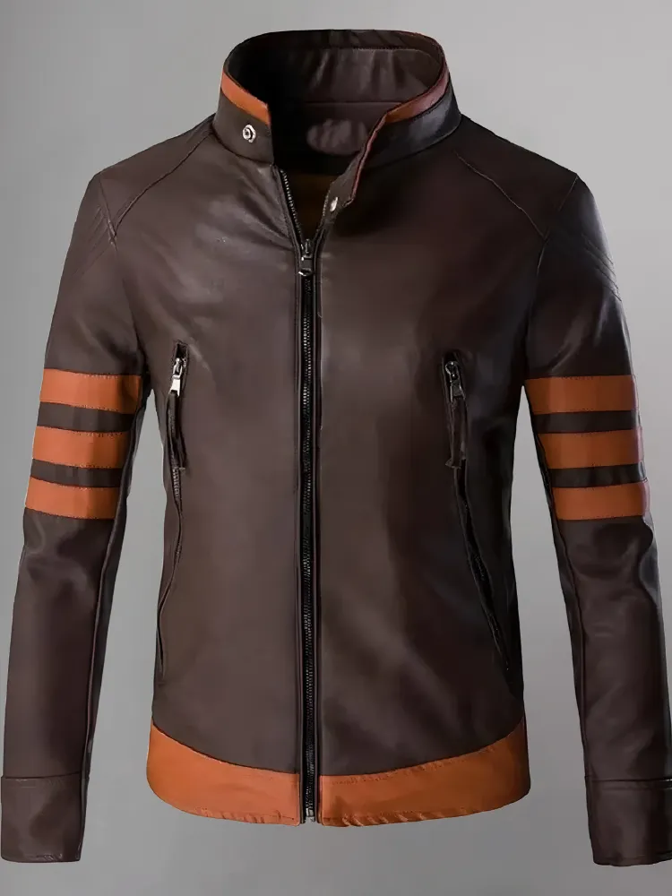 X-Men Origins Wolverine Logan Dark Brown Leather Jacket