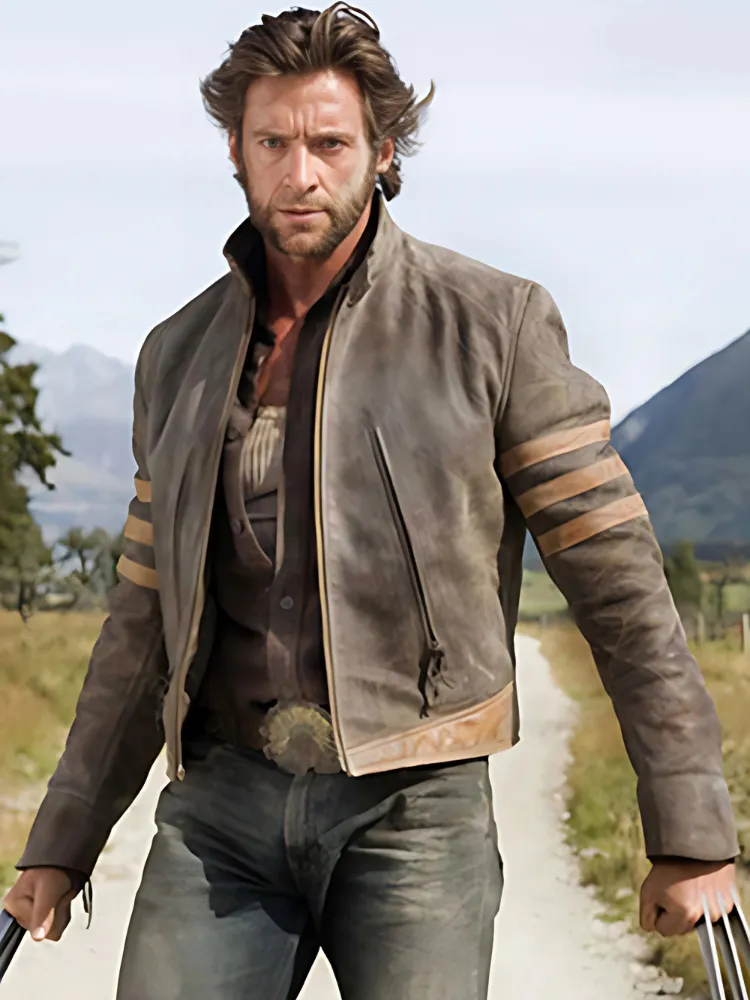 X-Men Origins Wolverine Logan Dark Brown Leather Jacket